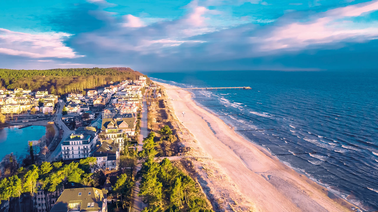 Usedom Surfbrett am Strand