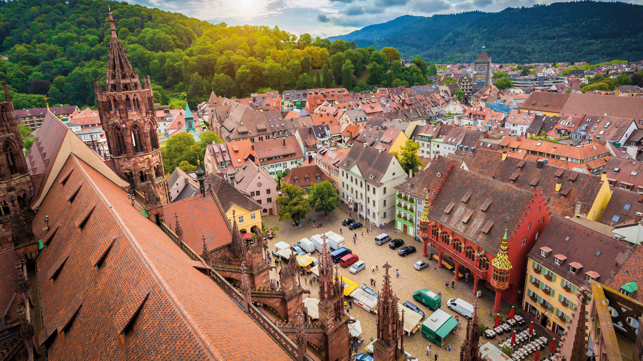 Freiburg aus der Vogelperspektive