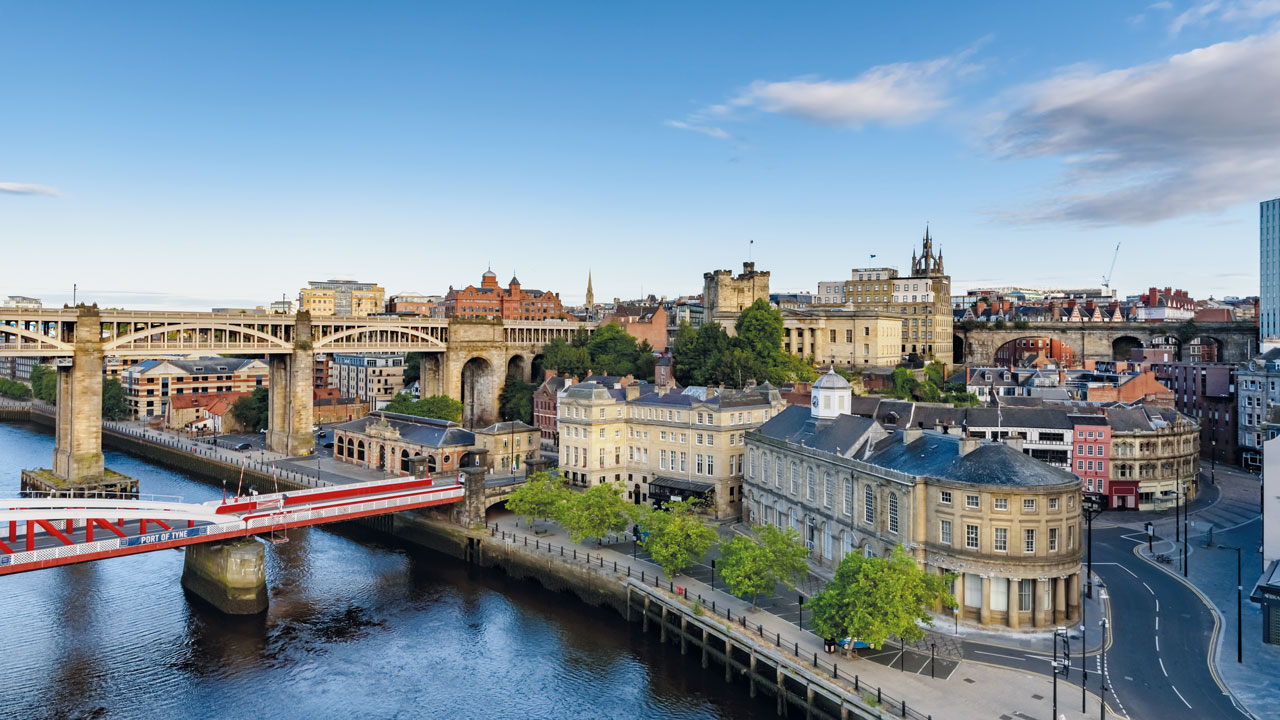 Panoramasicht auf Newcastle